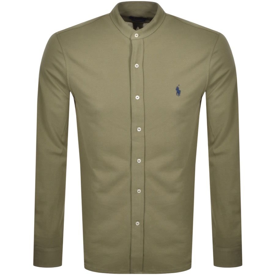 Alternative Image for ProductRalph Lauren Grandad Mesh Shirt Green1
